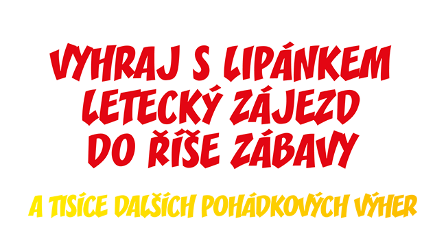 logo Vyhraj s Lipánkem letecký zájezd do říše zábavy