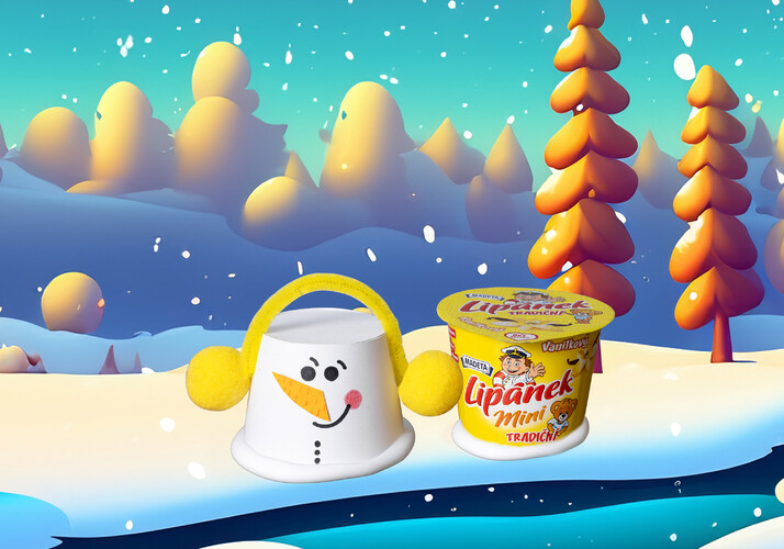 Sněhulák z kelímku