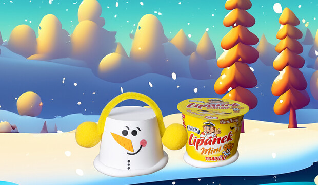 Sněhulák z kelímku