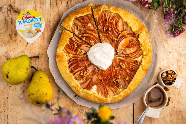 Galetka s hruškami a Lipánkem tvarohovým