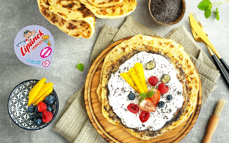 Lokše nasladko s Tradičním Lipánkem a ovocem