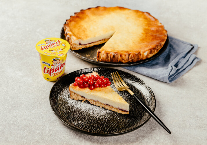 Pečený tvarohový koláč s Tradičním Lipánkem