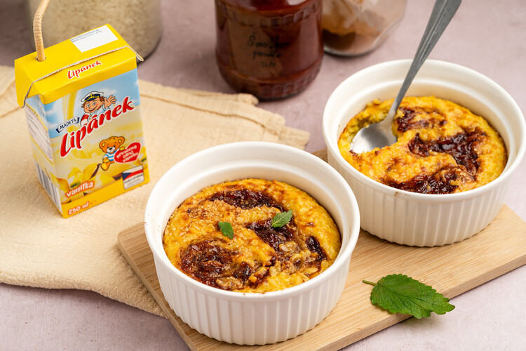 Podzimní zapečený rýžový pudink