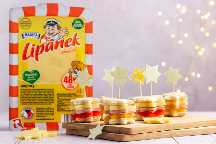Silvestrovské hvězdičky se sýrem Lipánek