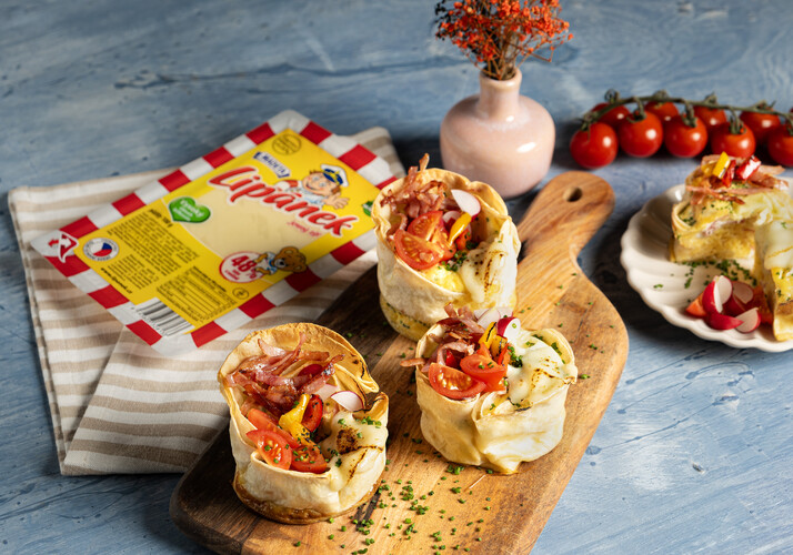 Sýrovo-vaječné muffiny s Lipánkem