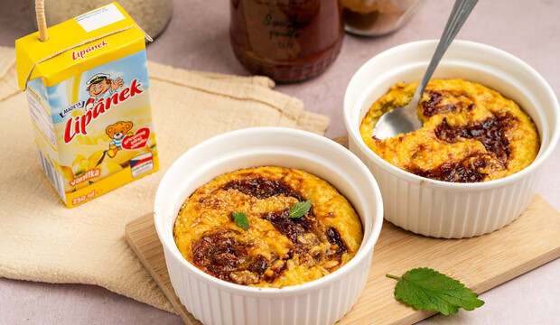 Podzimní zapečený rýžový pudink